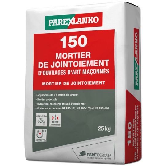 150 MORTIER DE JOINTOIEMENT D'OUVRAGES D'ART MACONNES 25KG