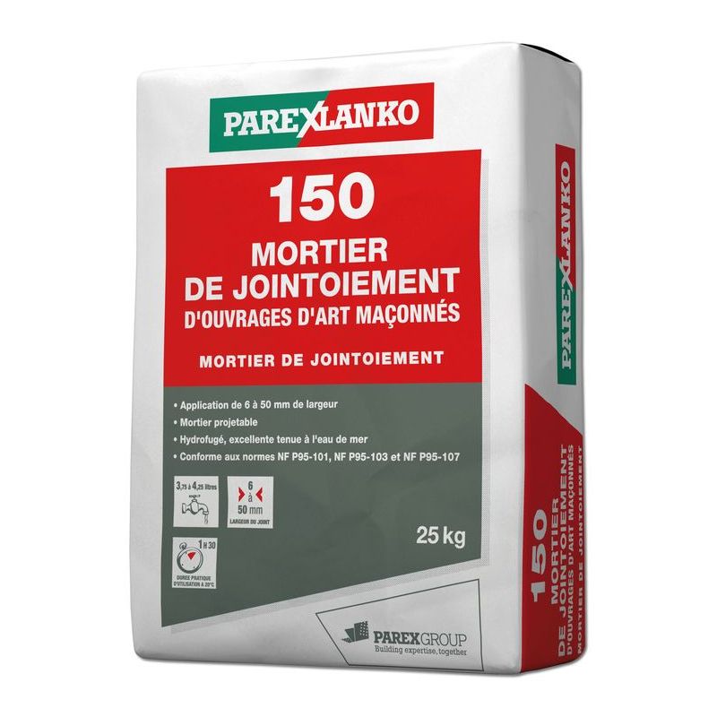 150 MORTIER DE JOINTOIEMENT D'OUVRAGES D'ART MACONNES 25KG